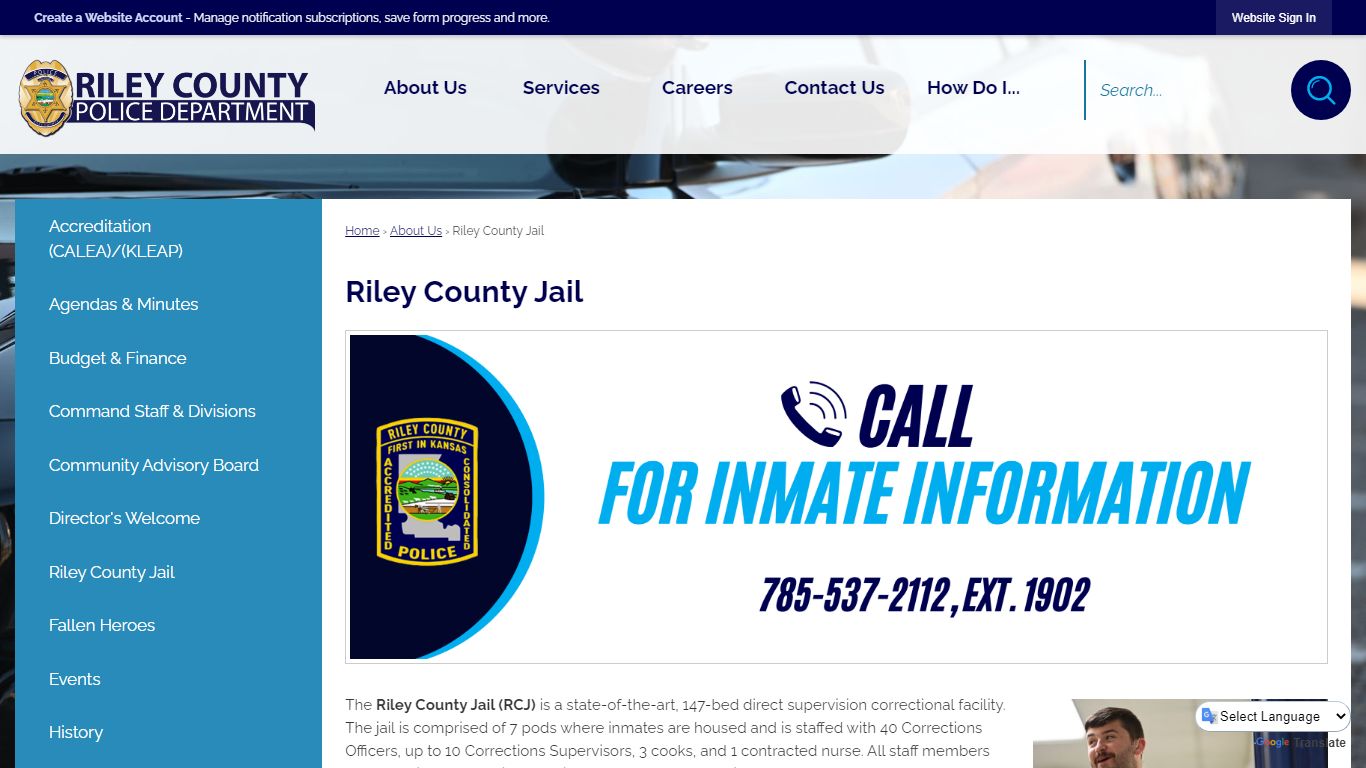 Riley County Jail | Riley County Police Department, KS